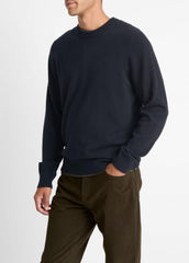 Cashmere Crew Neck Sweater in Crew Neck - COASTAL BLUE | VINCE Men