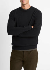 Cashmere Crew Neck Sweater in Crew Neck - BLACK | VINCE Men