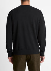 Cashmere Crew Neck Sweater in Crew Neck - BLACK | VINCE Men