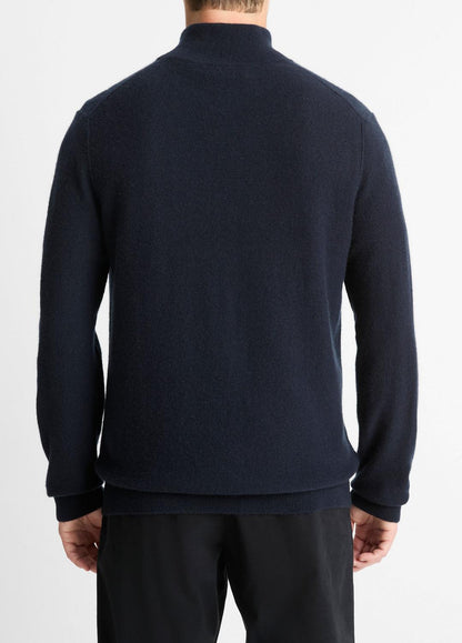 Plush Cashmere Quarter-Zip Sweater in Quarter Zip - COASTAL BLUE | VINCE Men