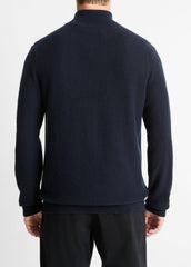 Plush Cashmere Quarter-Zip Sweater in Quarter Zip - COASTAL BLUE | VINCE Men