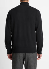 Cashmere Quarter-Zip Sweater in Quarter Zip - BLACK | VINCE Men