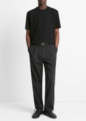 Milano Short-Sleeve Crew Neck Sweater in Crew Neck - BLACK | VINCE Men