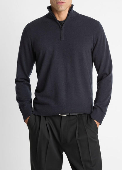 Cashmere Quarter-Zip Sweater in Quarter Zip - COASTAL BLUE | VINCE Men