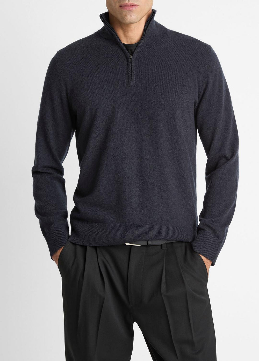 Cashmere Quarter-Zip Sweater in Quarter Zip - COASTAL BLUE | VINCE Men