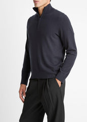 Cashmere Quarter-Zip Sweater in Quarter Zip - COASTAL BLUE | VINCE Men