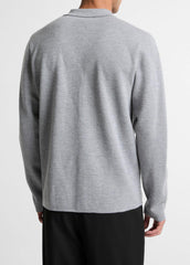Italian Merino Wool Milano Polo Sweater in Sweaters - HEATHER GREY | VINCE Men