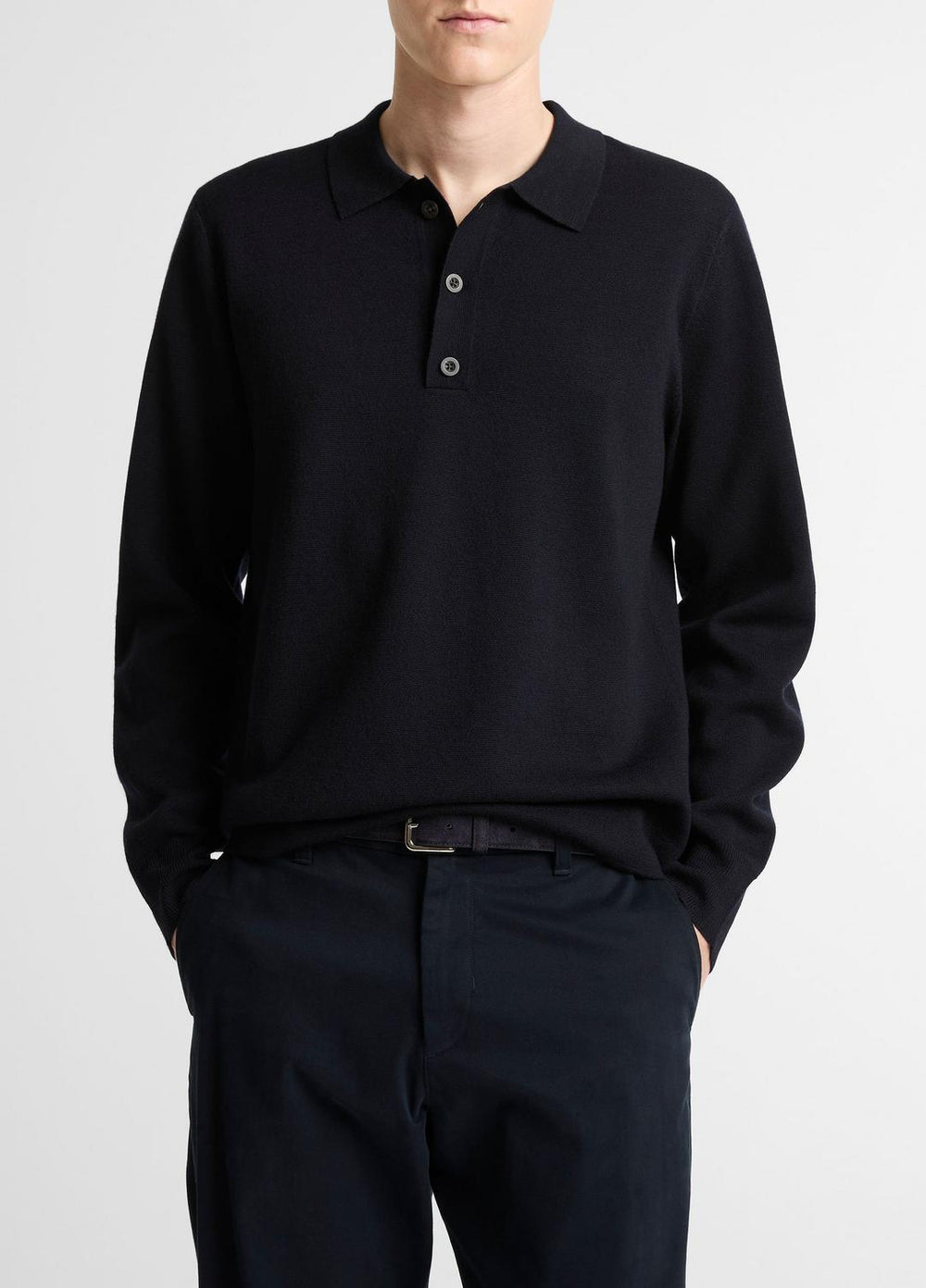 Italian Merino Wool Milano Polo Sweater in Sweaters - COASTAL BLUE | VINCE Men