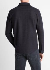 Tattersall Plaid Button-Down Shirt in Long Sleeve - COASTAL BLUE/DARK JASPER | VINCE Men