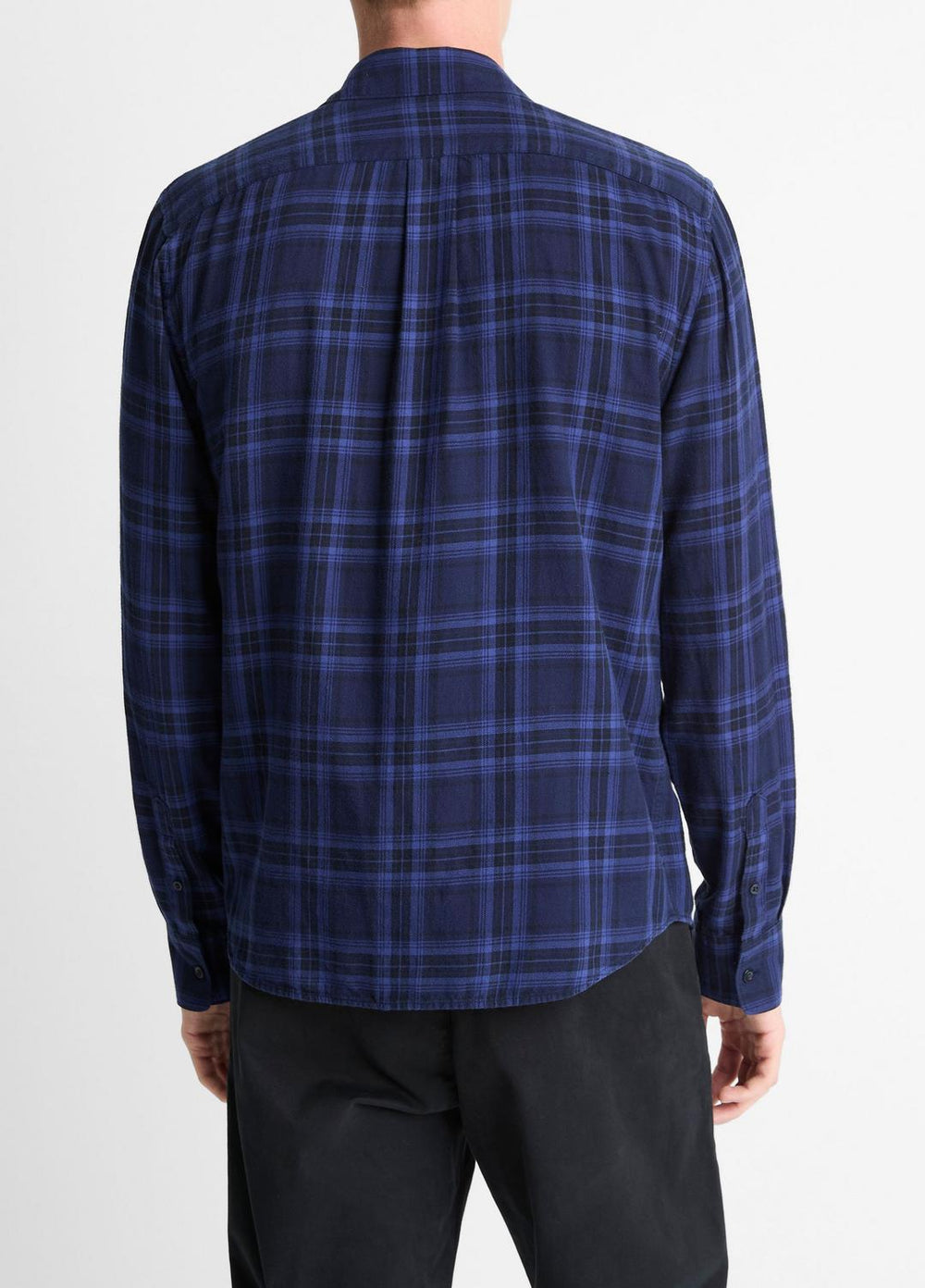Big Horn Plaid Cotton Button-Front Shirt in Long Sleeve - MONARCH COMBO | VINCE Men