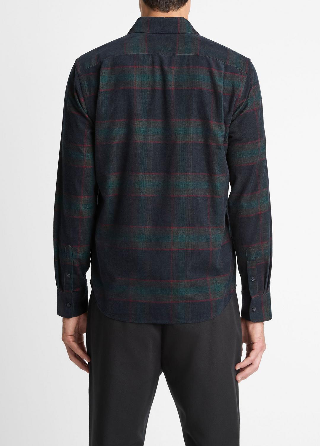 Holme Plaid Cotton Button-Front Shirt in Long Sleeve - COASTAL COMBO | VINCE Men