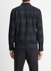 Holme Plaid Cotton Button-Front Shirt in Long Sleeve - COASTAL COMBO | VINCE Men