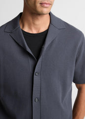 Merino Wool Cabana Shirt  in Short Sleeve - STUDIO | VINCE Men