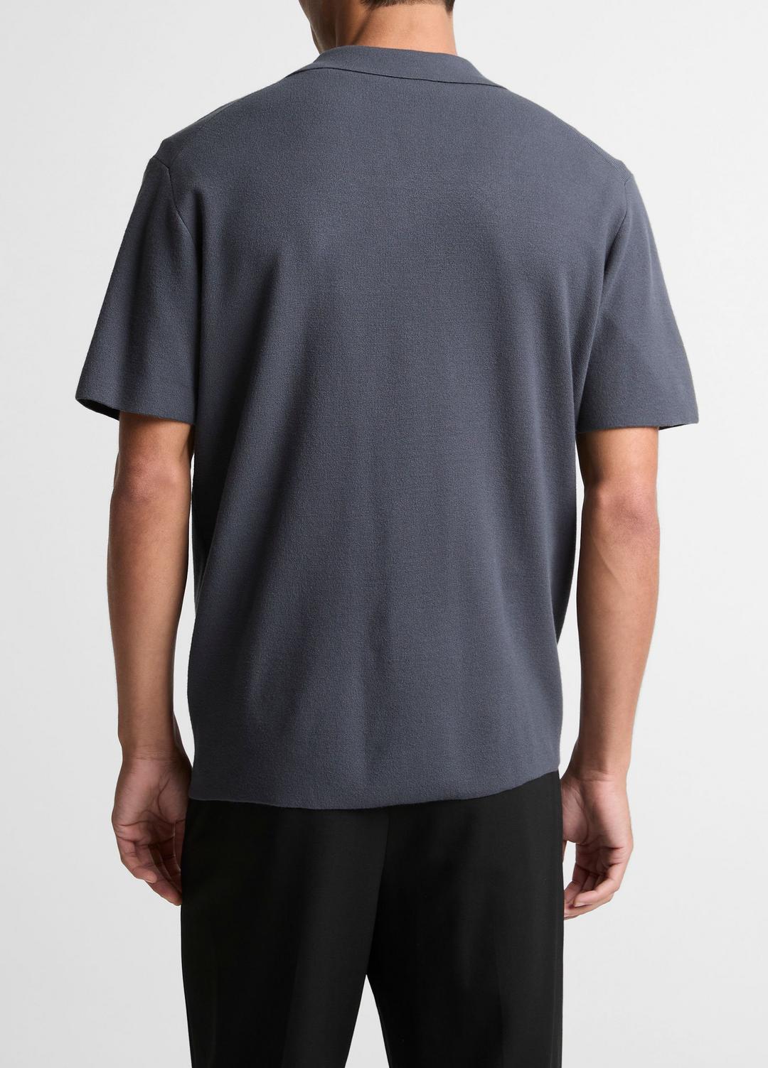 Merino Wool Cabana Shirt  in Short Sleeve - STUDIO | VINCE Men