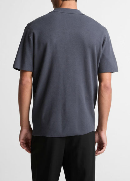 Merino Wool Cabana Shirt  in Short Sleeve - STUDIO | VINCE Men