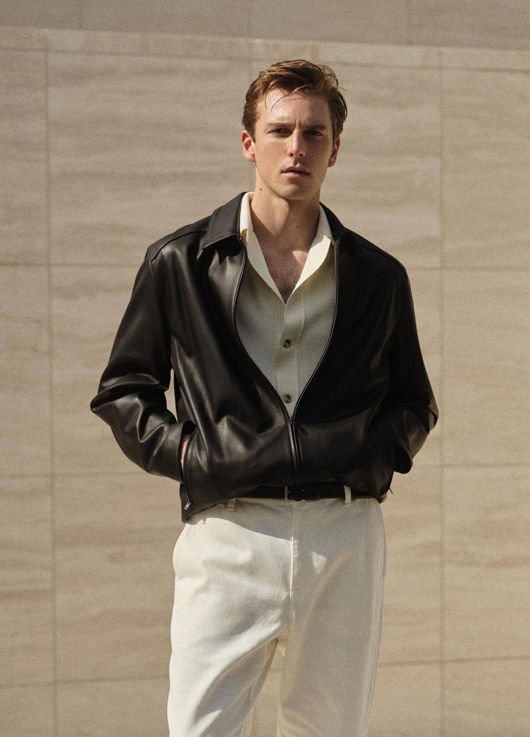 Merino Wool Cabana Shirt  in Short Sleeve - CLASSIC CREAM | VINCE Men