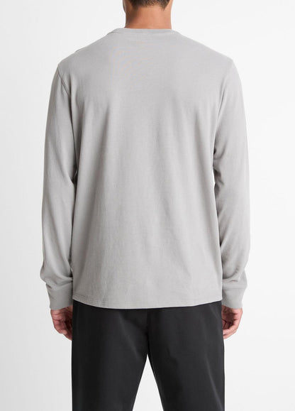 Sueded Jersey Long-Sleeve Pocket T-Shirt in Long Sleeve - HEATHER MOUSE | VINCE Men
