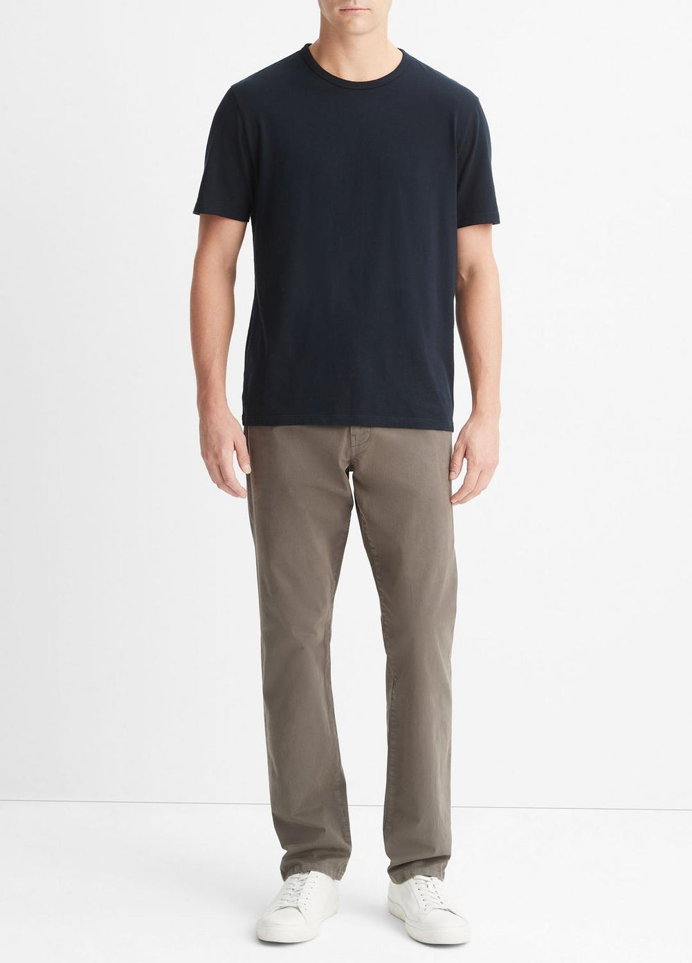 Garment Dye Cotton T-Shirt in T-Shirts & Polos - WASHED COASTAL | VINCE Men