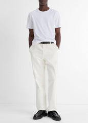 Pima Cotton Crew Neck T-Shirt in Short Sleeve - OPTIC WHITE | VINCE Men