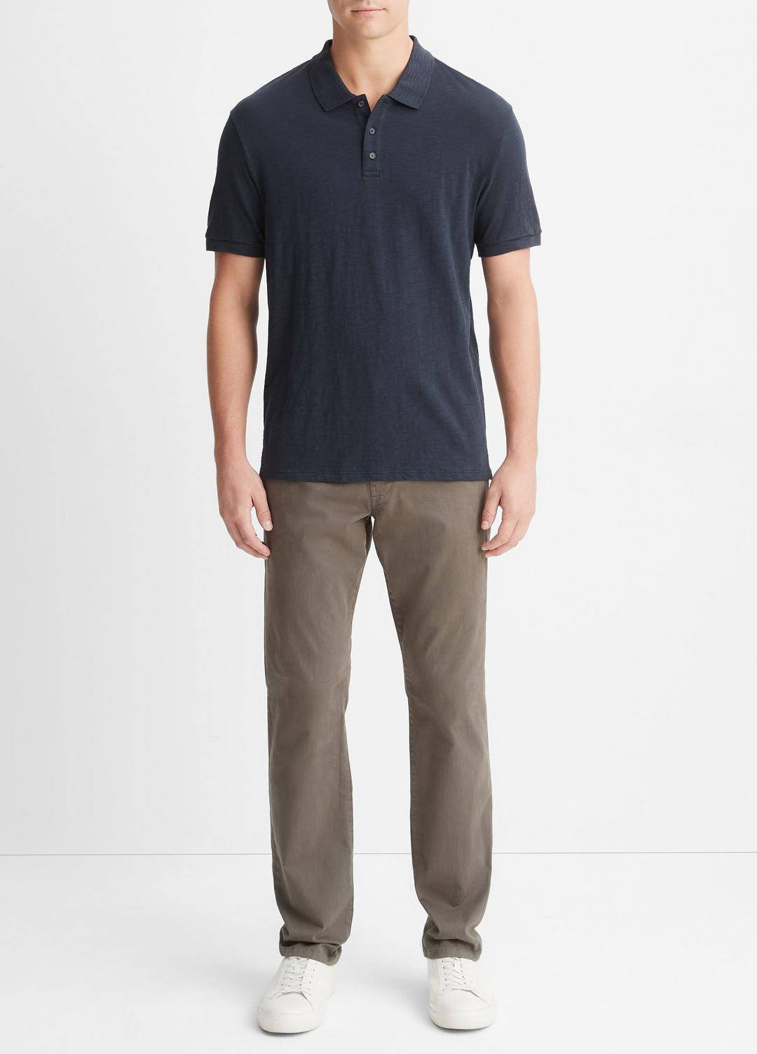 Classic Slub Polo Shirt in Henleys & Polos - COASTAL BLUE | VINCE Men