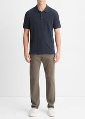 Classic Slub Polo Shirt in Henleys & Polos - COASTAL BLUE | VINCE Men