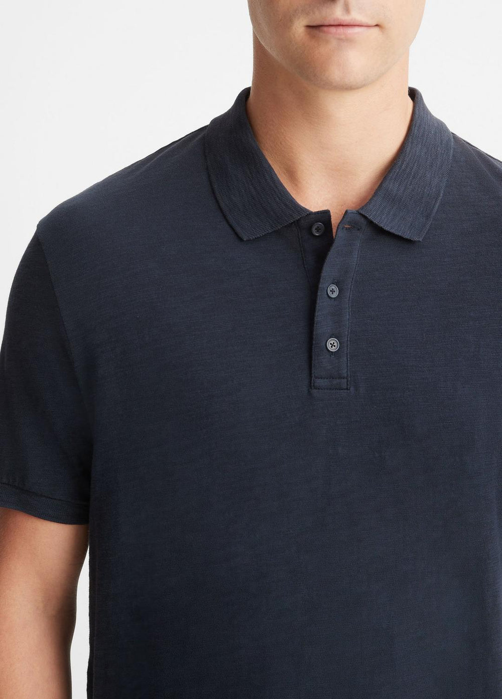 Classic Slub Polo Shirt in Henleys & Polos - COASTAL BLUE | VINCE Men