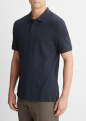 Classic Slub Polo Shirt in Henleys & Polos - COASTAL BLUE | VINCE Men