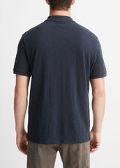 Classic Slub Polo Shirt in Henleys & Polos - COASTAL BLUE | VINCE Men