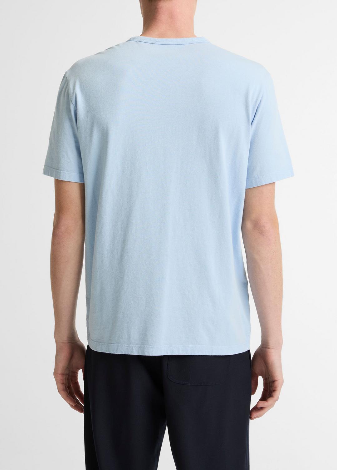 Garment Dye Cotton T-Shirt in Short Sleeve - WASHED RAINWATER | VINCE Men