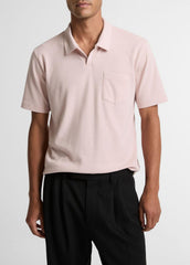 Cotton-Blend Johnny-Collar Polo Shirt in Henleys & Polos - PARADISE | VINCE Men