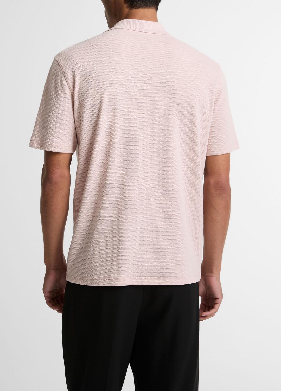 Cotton-Blend Johnny-Collar Polo Shirt in Henleys & Polos - PARADISE | VINCE Men