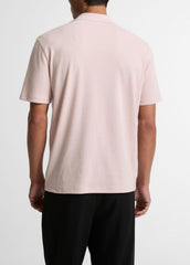 Cotton-Blend Johnny-Collar Polo Shirt in Henleys & Polos - PARADISE | VINCE Men