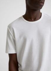 Pima Cotton Piqué Crew Neck T-Shirt in Short Sleeve - OPTIC WHITE | VINCE Men