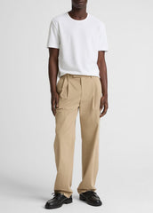 Pima Cotton Piqué Crew Neck T-Shirt in Short Sleeve - OPTIC WHITE | VINCE Men