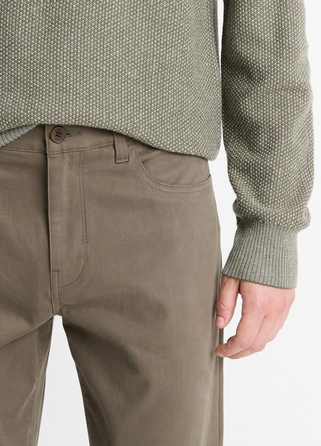 Dylan Slim 5-Pocket Peached Stretch-Cotton Pant in Trousers - FROG | VINCE Men