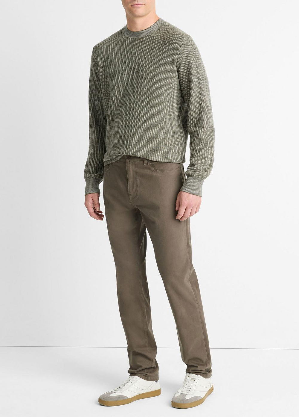 Dylan Slim 5-Pocket Peached Stretch-Cotton Pant in Trousers - FROG | VINCE Men