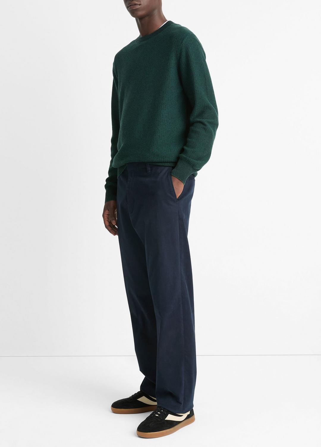 Louie Relaxed Stretch-Cotton Pant in Trousers - COASTAL BLUE | VINCE Men