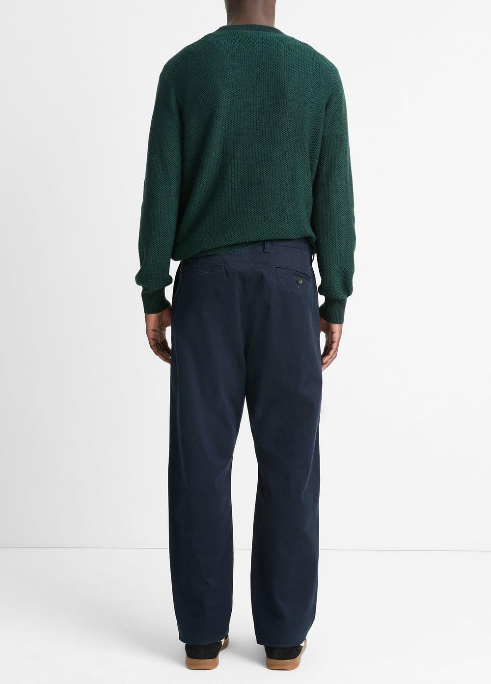 Louie Relaxed Stretch-Cotton Pant in Trousers - COASTAL BLUE | VINCE Men
