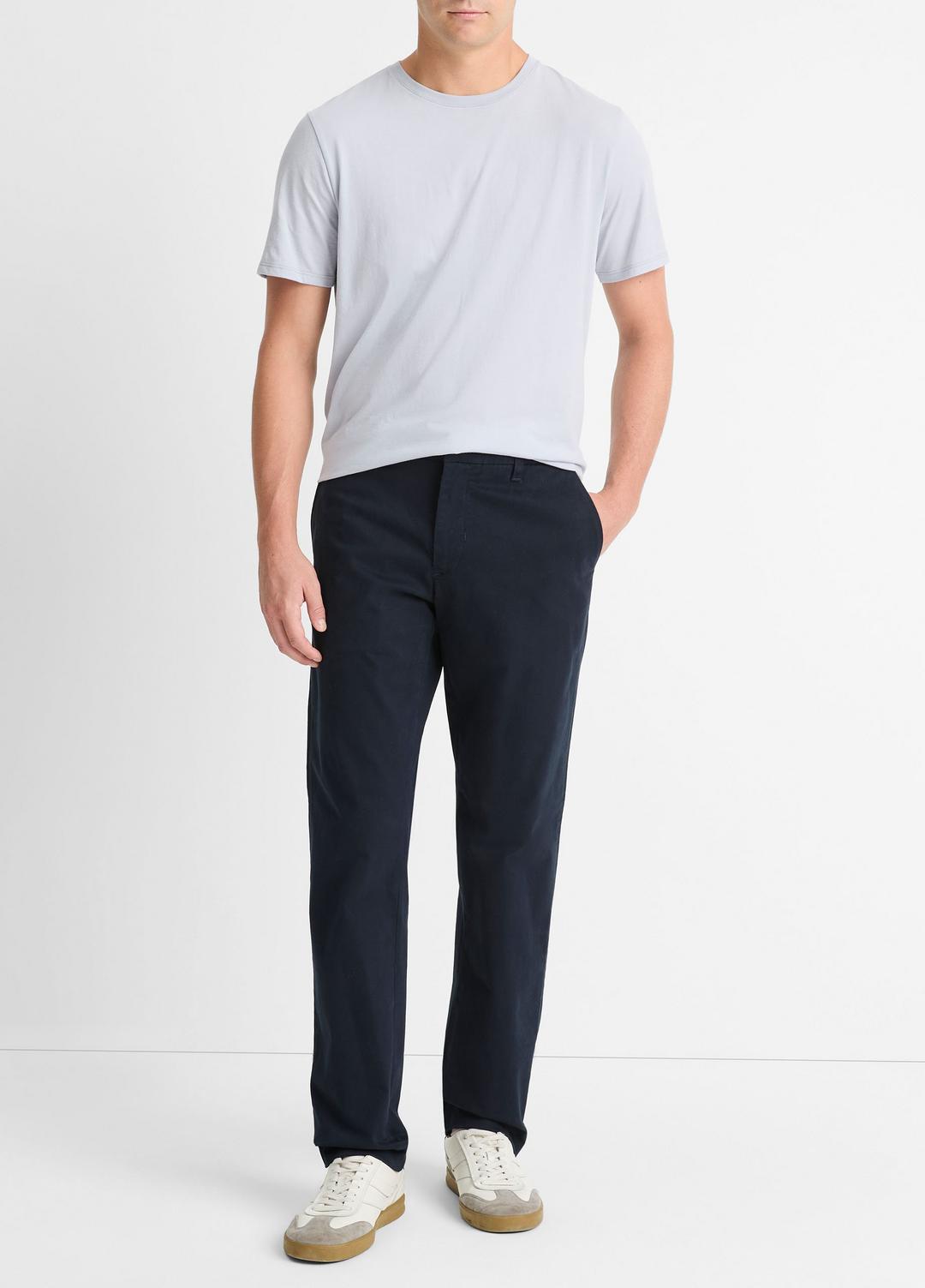 Dylan Slim Cotton Chino Pant in Trousers - COASTAL BLUE | VINCE Men