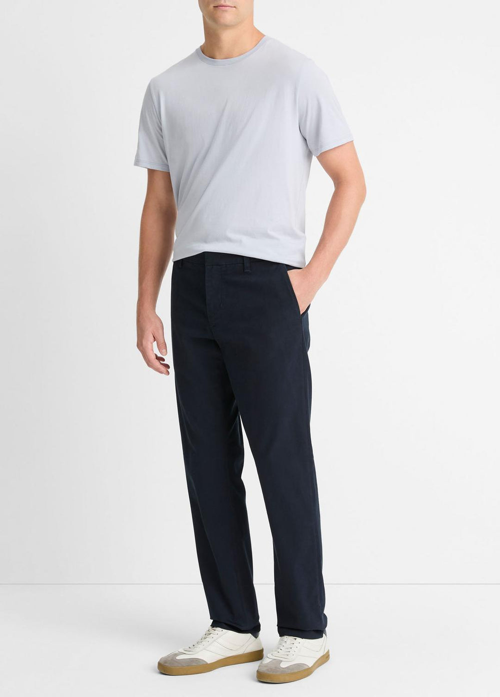 Dylan Slim Cotton Chino Pant in Trousers - COASTAL BLUE | VINCE Men