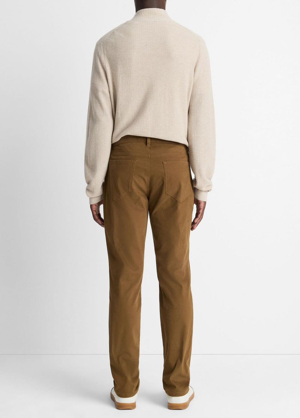 Dylan Slim 5-Pocket Peached Stretch-Cotton Pant in Trousers - LIGHT HIGHLANDS | VINCE Men