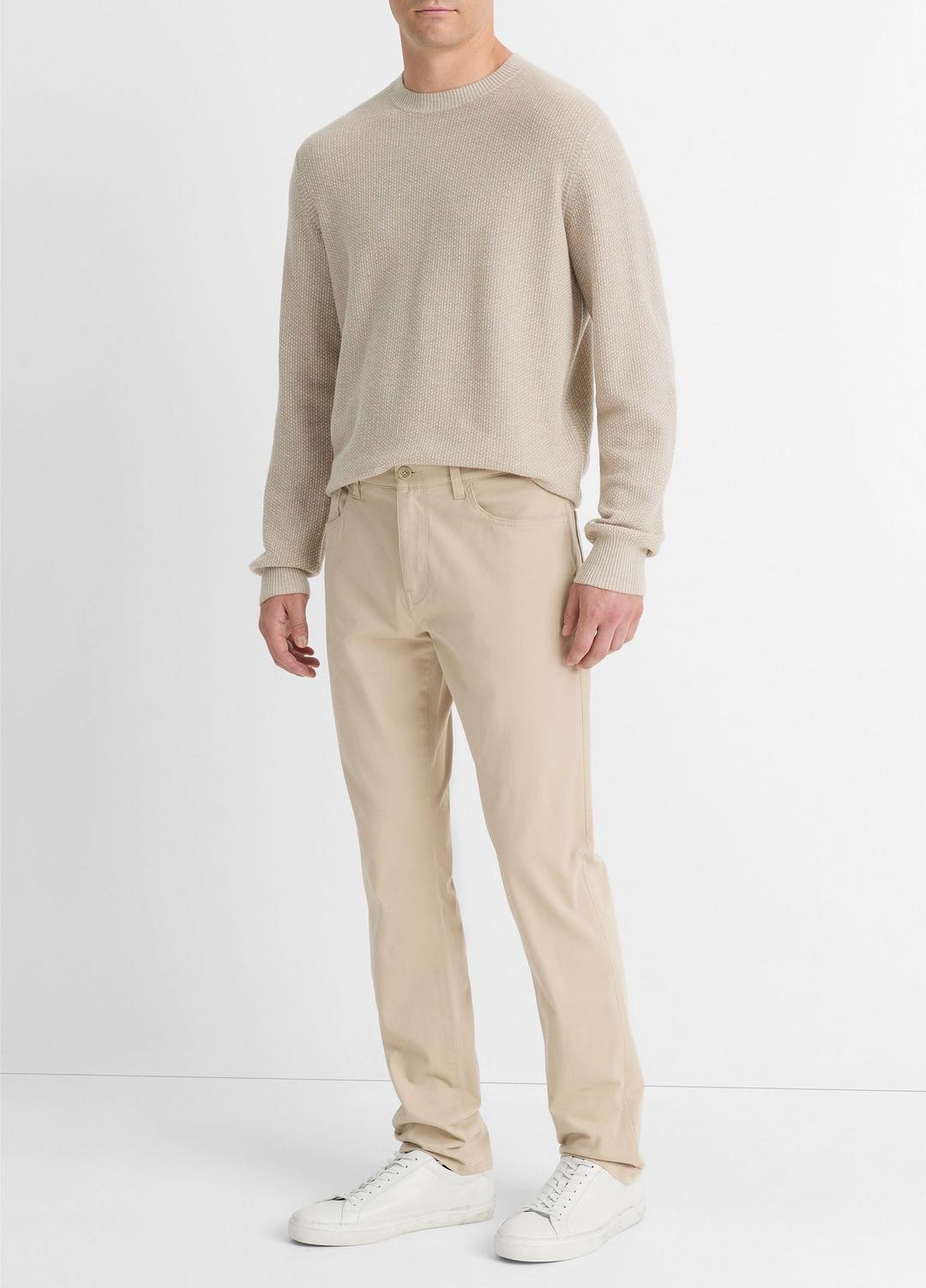 Dylan Slim 5-Pocket Peached Stretch-Cotton Pant in Trousers - CAHUENGA KHAKI | VINCE Men