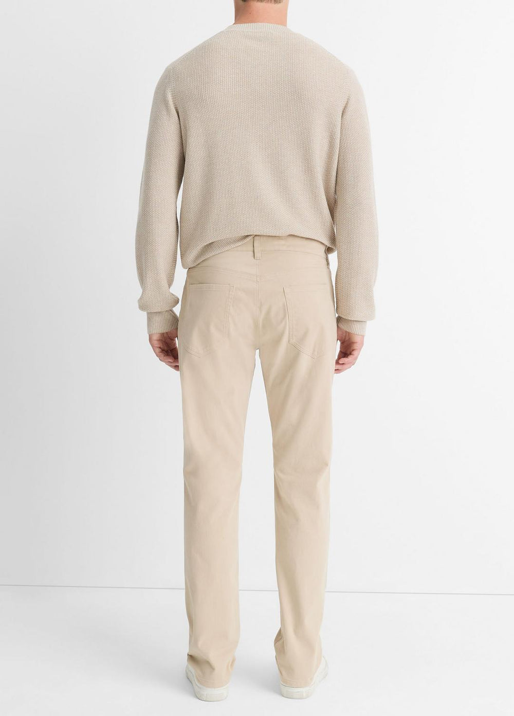 Dylan Slim 5-Pocket Peached Stretch-Cotton Pant in Trousers - CAHUENGA KHAKI | VINCE Men