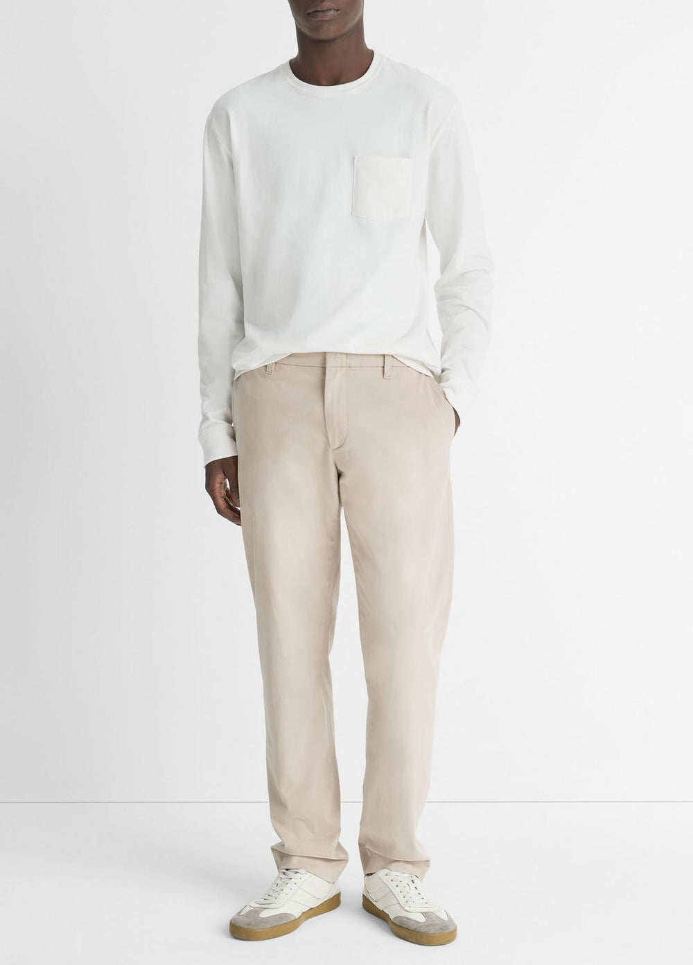 Dylan Slim Cotton Chino Pant in Trousers - CAHUENGA KHAKI | VINCE Men