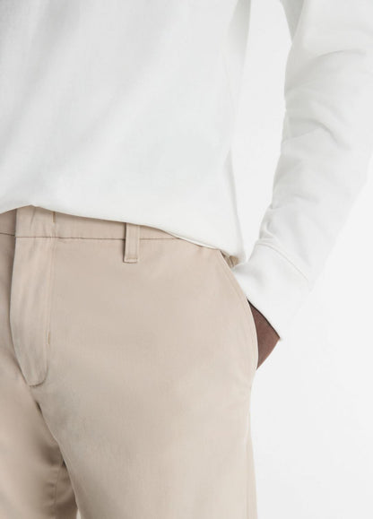 Dylan Slim Cotton Chino Pant in Trousers - CAHUENGA KHAKI | VINCE Men