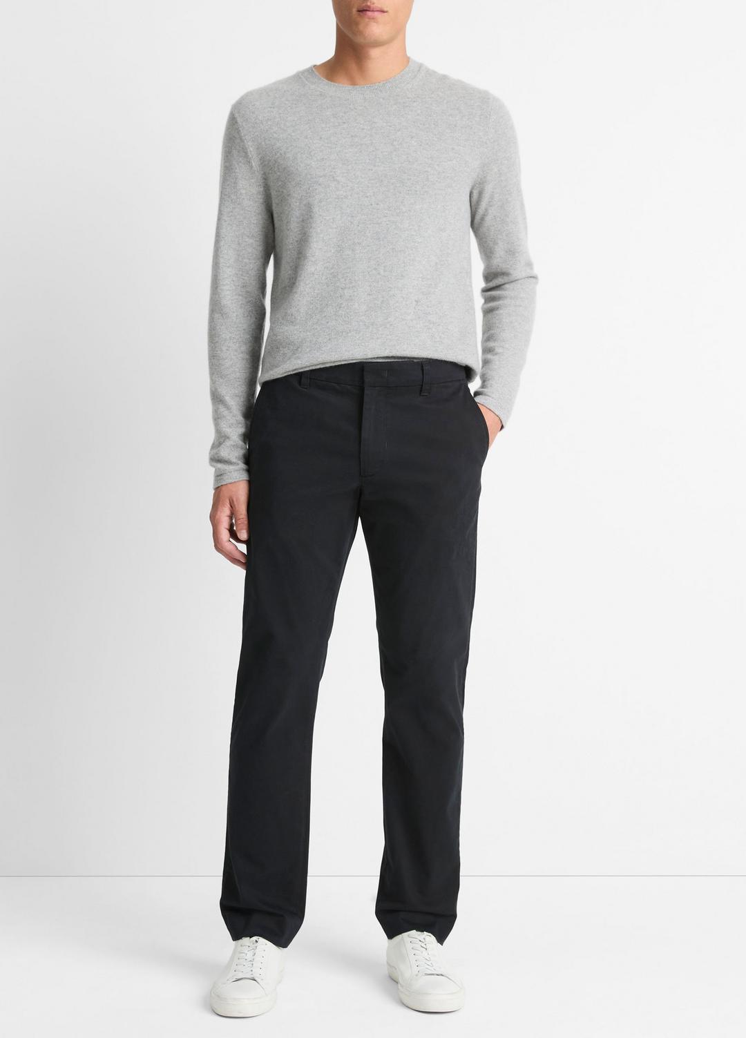 Dylan Slim Cotton Chino Pant in Trousers - BLACK | VINCE Men