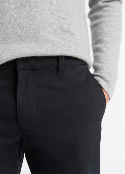 Dylan Slim Cotton Chino Pant in Trousers - BLACK | VINCE Men