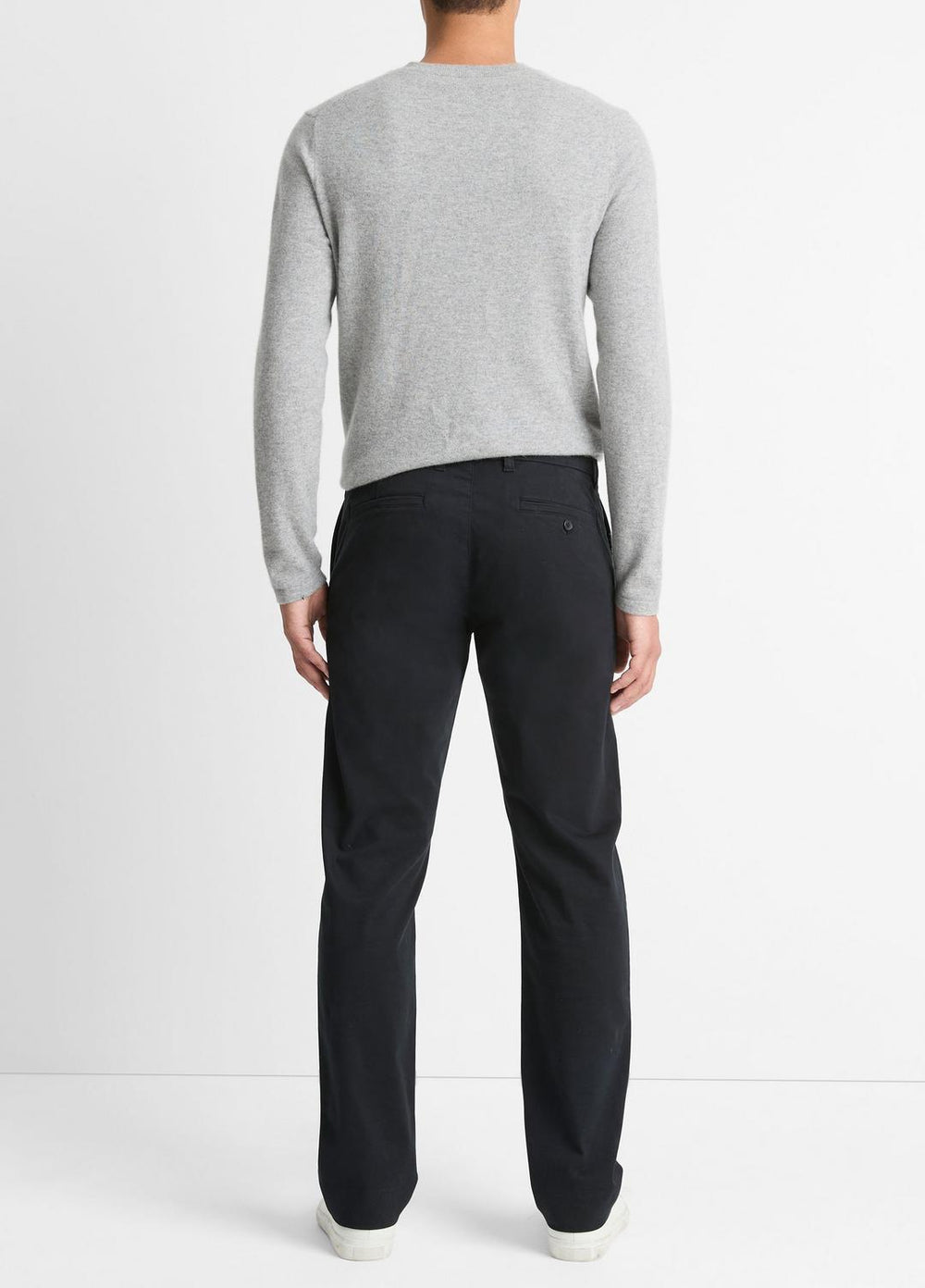 Dylan Slim Cotton Chino Pant in Trousers - BLACK | VINCE Men