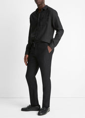 Lightweight Hemp Pant in Trousers - BLACK | VINCE Men