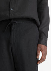 Lightweight Hemp Pant in Trousers - BLACK | VINCE Men